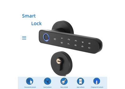 China Fingerprint House Door Lock with four ways unlock support bluetooth unlock,wok with google home and alexa à venda