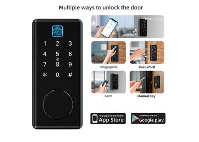 中国 Touch screen single latch American standard digital keypad card smart deadbolt door lock for home office hotel 販売のため