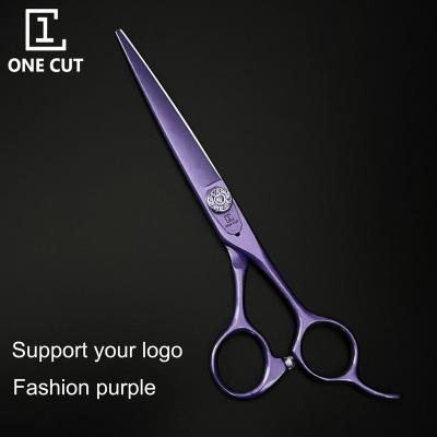 China Dogs Professional 7 Inch 440C Dog Grooming Scissors Pet Straight Cutting Shears for sale