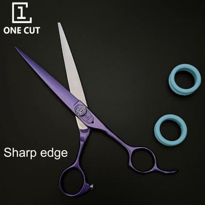 China Dogs Customizable Color Straight Pet Scissors Cutting Professional Dog Grooming Scissors for sale