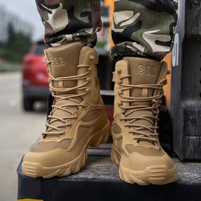 China Yardage Anti-slippery High - Upper Military Boots Men Increasing Shoes Workers Tactical Combat Boots Abandon Work Boots for sale