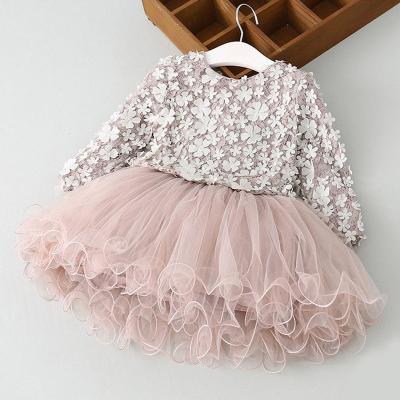 China 2019 summer fashion style children's clothing breathable kids vest flower chiffon dresses girls even dresses for 0-1 years baby for sale