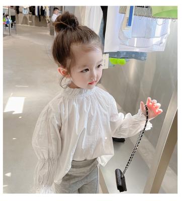 China Autumn Wear Korean Version Of The Girl Big Lapel Long Sleeve Blouse Children's Casual Shirt for sale