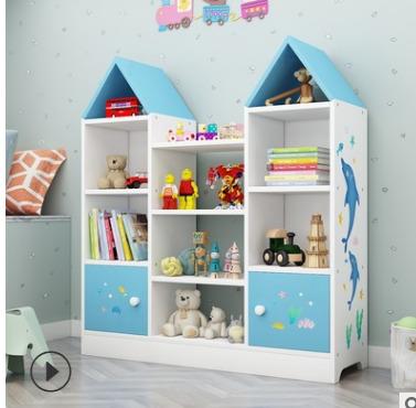 China Modern Children's Toy Shelves Baby Shelves Picture Shelves Toy Shelves Multi-Storey Storage Furniture for sale