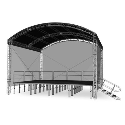 China DJS Aluminum Lighting Stage Used Curved Roof Truss for sale