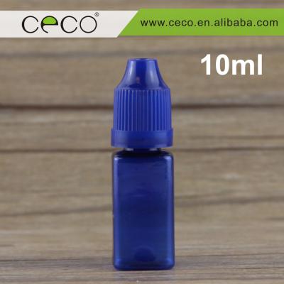 China Factory price chemical bottle with dropper for smoke oil bottles 10ml vial child proof plastic bottle for sale