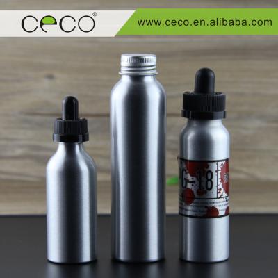 China High quality fancy personal care aluminum bottles for e liquid e juice with OEM logo and labels stickers for sale