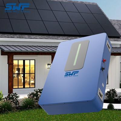 China 51.2V100Ah Ciclos largos Batería LiFePO de alta seguridad Batería montada en pared Almacenamiento de energía solar UL Almacenamiento de energía solar en venta