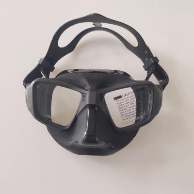 China High Quality Silicone Low Volume Black Silicone Freediving Mask for sale