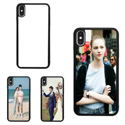 China PC+TPU Factory Flute TPU+PC Hard Aluminum Foil 3D Sublimation Sublimation Hollow Case For iPhone X Phone Case for sale