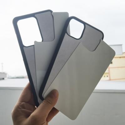 China Anti-fall 2 2d Sublimation In 1 Aluminum Phone Case PC In White Tpu Blanks Phone Case For Iphone 12 Pro for sale