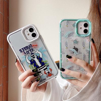 China Anti-fall 3 In 1 Phone Case Color Customized Pattern Printing Phone Cover For Iphone Pattern Case for sale