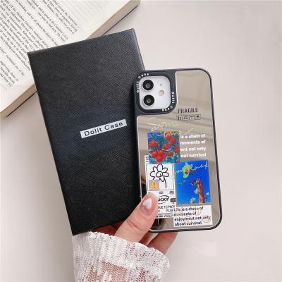 China Custom Printing Shockproof Acrylic Printed TPU PC Case Mirror Fashion Phone Case Cover For IPhone All Models for sale