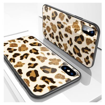 China Leopard Pattern Customized Phone Glass+ PC+ TPU Woman Leopard Pattern UV Printing Phone Case Covers For One Plus 9R for sale