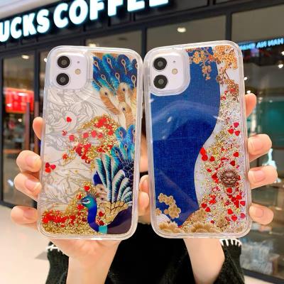 China TPU+PC Printing Glitter Case Bling Diamond Case Custom Quicksand Mobile Phone Cover For iphonex/xs case for sale