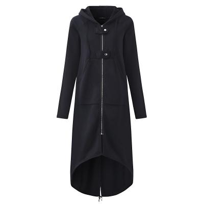 China Breathable Unisex Plus Size Long Hoodie Dress With Zipper, Pocket For Lady, Cool Style, Autumn & Winter 2021 Outsuits for sale