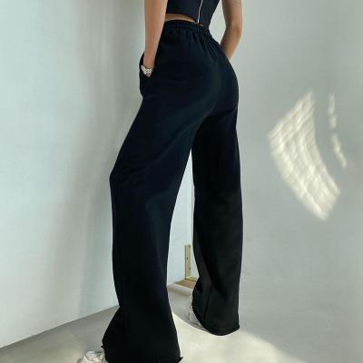 China 2021 Breathable High Waist Hoodie Pants Female Cotton Sport Cargo Strack Tracksuit Women Loose Casual Joggers Letter Print for sale