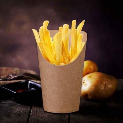 China Disposable 12oz , 16oz Disposable Kraft Paper French Fries Cup for sale