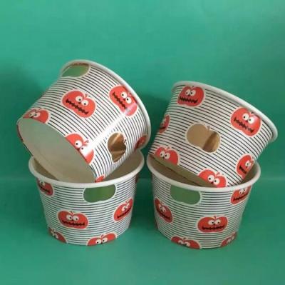 China Material Disposable Paper Ice Cream And Use Ice Cream Cups And Covers for sale