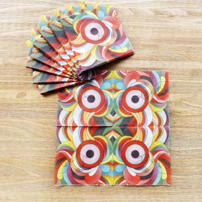 China Colorful Customized Printed Dinner Napkin Paper for sale