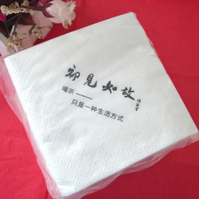 China Colorful White Restaurant Fabric 23*23cm With Customized Logo for sale