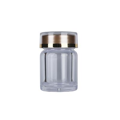 China Wholesale Sealed Powder Jar 20g Medicine Bottle PS Bottle 40ml Capsule Health Products Acrylic Plastic Medicine Bottle for sale