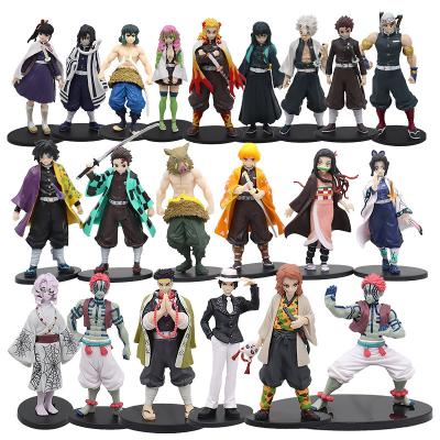 China Cartoon Toy 15 Style Anime Demon Slayer Tanjirou Nezuko Agatsuma Zenitsu Action Number,Model Anime Demon Slayer Character Figure for sale