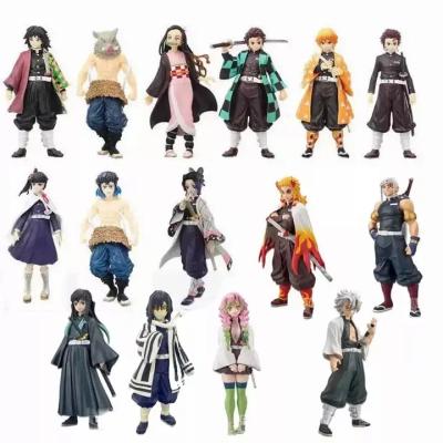 China Cartoon Toy Demon Killer 20 Style Kimetsu No Yaiba Anime PVC Action Figure Model Toys Tanjirou Nezuko Agatsuma Zenitsu Action Number for sale