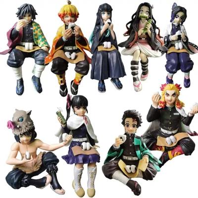 China Cartoon Toy 13 Style Anime Character Onigiri Series Demon Slayer Figure Nezuko Mitsuri Tanjiro Action Number Toy for sale