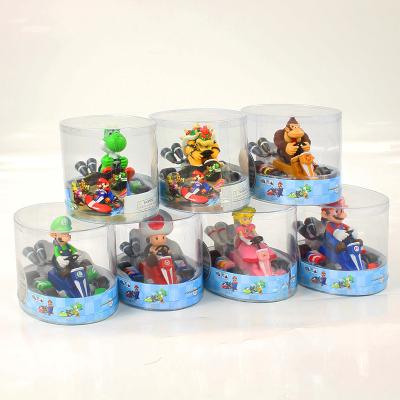 China Friction Toy 7 Styles Super Marios Pull Back Toy Car Marios Luigi Bowser Peach Toy Car For Kids Hot Sale for sale