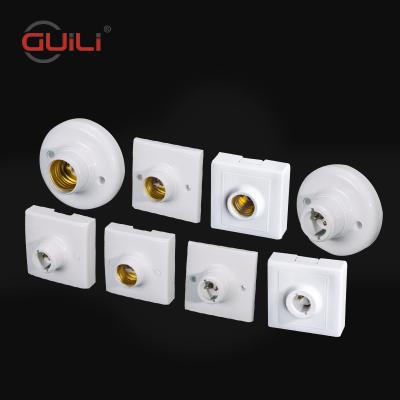 China Screw Led Bulb Corn Lamp Holder Socket B22 Plastic White Base Led Bulb Terminal Lamp Socket for sale