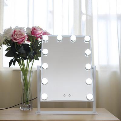 China Lit 12 Light Makeup Mirror Hot Selling Hollywood Style LED Bulbs Cosmetic Mirror for sale