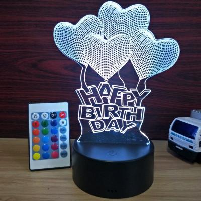 China Modern Creative Acrylic LED Desk Lamp Christmas Tree Bedside Lamp 3D Bedroom Night Light Christmas Gift for sale