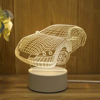 China Modern Hot Game Friends Among Us 3d Logo Illusion Lamp Coffee Table Desk Decor Led Sensor Lights Atmosphere Bedside Night Lamps for sale