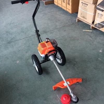 China New Brush Cutter 49cc Hand Push Gasoline Engine Gardening Grass Trimmer With 2 Stroke Single Cylinder for sale