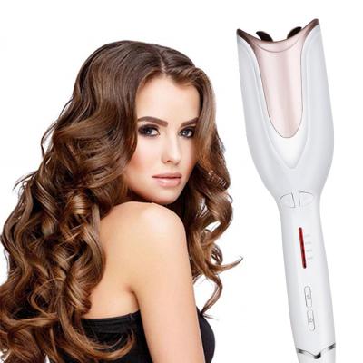 China Professional Hair Curler Roller Styler Rotate For Salon Sale 360 ​​Led Automatic Hair Iron Magic Wand Rotating Curling Rose Gold for sale