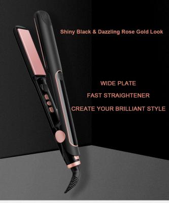 China Negative Ion Generator LCD Display 450 Degree Curves Electric Ceramic Straightening And Combs For Retailer Wholesale Business Flat Iron Hair Brushes for sale