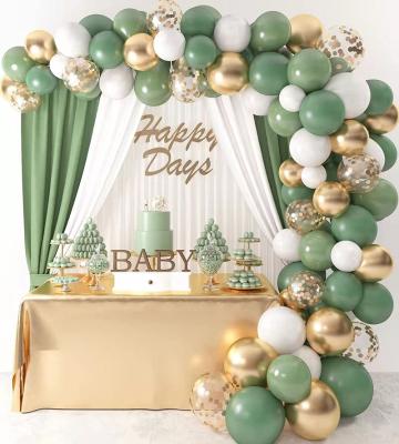 China Hot Selling Olive Green Balloon Garland Arch Kit Baby Shower Birthday Theme Latex Party Decorations Supplies For Boy for sale