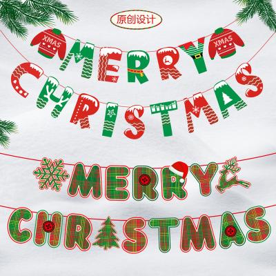 China Decoration Merry Christmas Letters Banner Decorations for School Store and Christmas Festival for sale