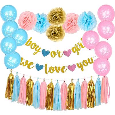 China Decoration Boy Or Girl Gender Reveal Party Decoration Supplies for sale