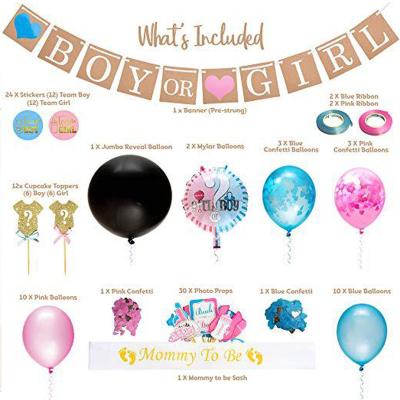 China Decoration Gender Reveal Boy Or Girl Balloon Set Gender Reveal Party Decoration Supplies for sale