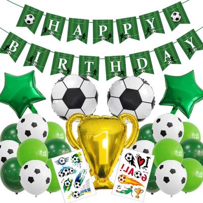 China New Arrived Hot Selling Decoration Amazon Soccer Champion Trophy Foil Balloon Set For Kids Birthday Party Decoration for sale