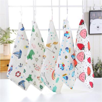 China 100% Custom Made Towel Safe For Kids Cotton Baby Kids 25x25cm 6 Layers Gauze Towel Muslin Baby Towel for sale