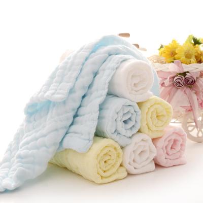 China Soft 100% QUICK DRY Cotton Baby Face Towels Custom Ultra 6 Layers Gauze Towels Muslin Baby Towel for sale