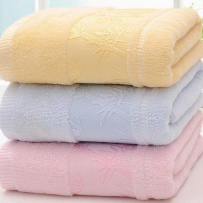 China Factory direct sale disposable jacquard bamboo bath towel for sale