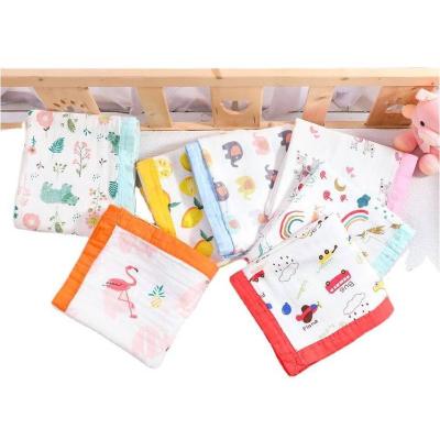 China Custom High Quality QUICK DRY Bamboo 30% Cotton Cartoon Printing 70% 4 Layers Muslin Baby Wraps Baby Muslin Blanket for sale