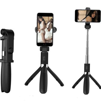 China Flexible Monopod Aluminum Selfie Stick All-in-one Rotation With Tripod Smartphone Wireless Tripod Smart Selfie Stick 360 Rotation for sale