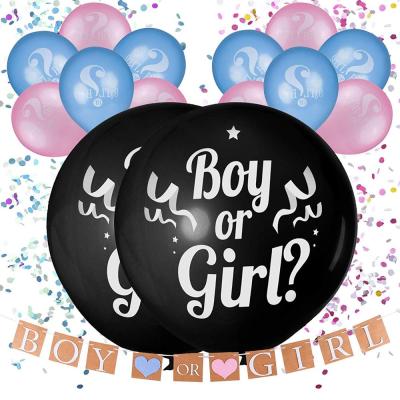 China event & Party Supplies 36inch Gender Reveal Balloon with Confetti Pink and Blue Boy or Girl Balloons Gender Reveal Banner Gender Reveal Decor for sale