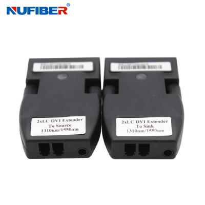 China Mini Type DVI to Fiber Extender 1080P 2 Core 1000m LC DC 5V 1A for sale