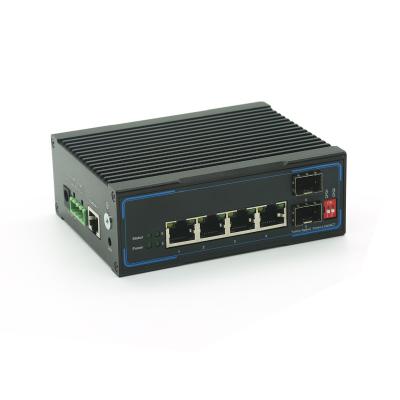 China NF524GM-SFP Industrieklasse 10/100/1000Mbps verwalteter Glasfaserschalter mit 4 x RJ45- und 2 x SFP-Ports SW-Ring-Ring-Netzwerktechnologie zu verkaufen